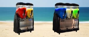 Deux modèles de machine à slush proposés à la vente par Groupe Protec